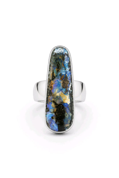 Ring Lengthy Boulder Opal Gr. 58