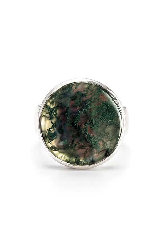 Ring Woody Moosachat Gr. 58