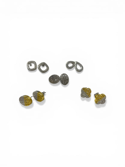 Mayuma 3D Ohrringe Silber