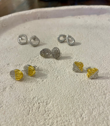 Mayuma 3D Ohrringe Silber