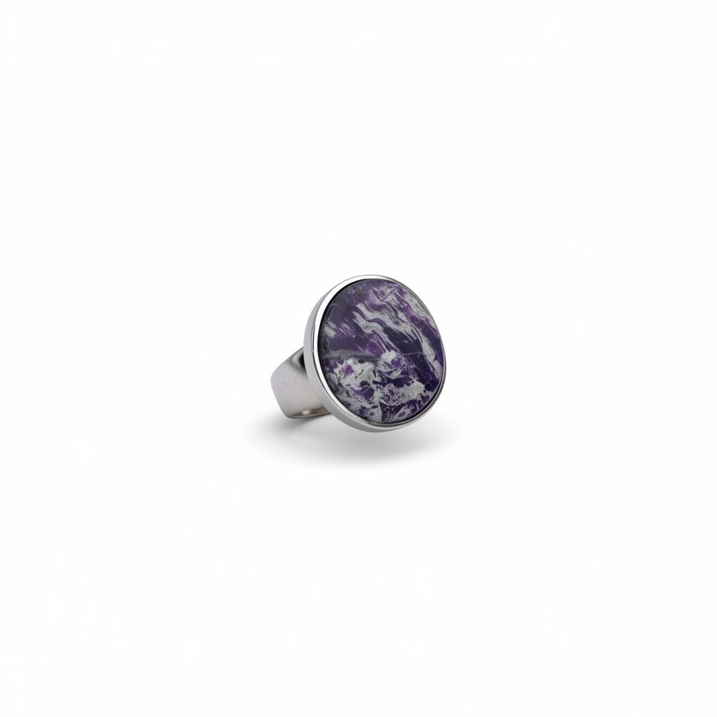 Edelsteinring Charoit Gr. 54