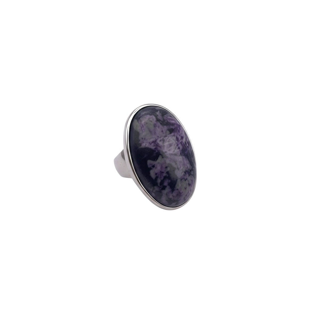Edelsteinring Charoit Gr. 59