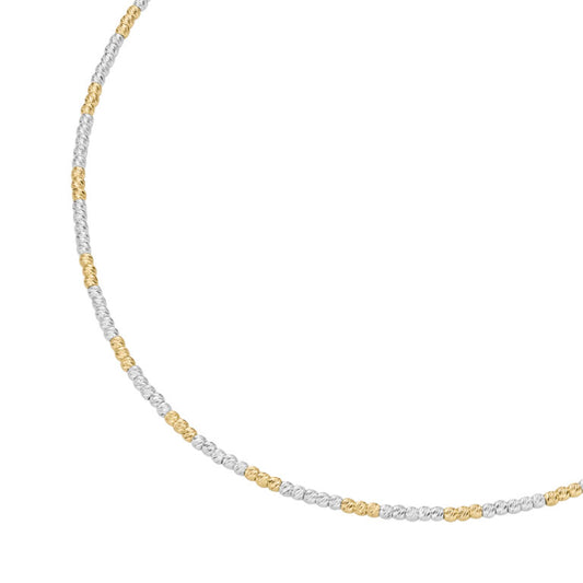 Collier 45 cm 925 Silber Bicolor/ Silber/ Gold